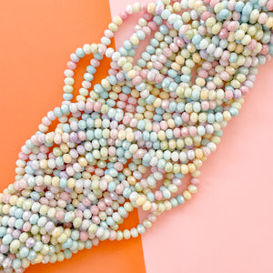 8mm Shimmer Shake Diamond Crystal Rondelle Strand