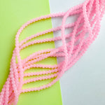 5mm Pink Lemonade Smooth Glass Rounds Strand