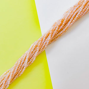 4mm Opal Shimmer Faceted Crystal Rondelle Strand