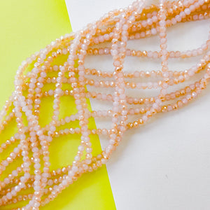 4mm Opal Shimmer Faceted Crystal Rondelle Strand