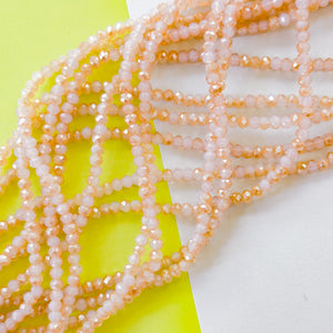 4mm Opal Shimmer Faceted Crystal Rondelle Strand