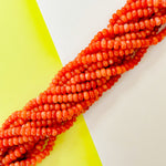 8mm Sweet Potato Dyed Jade Smooth Rondelle Strand