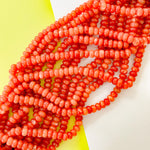 8mm Sweet Potato Dyed Jade Smooth Rondelle Strand