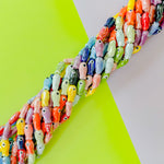 10mm Hand Painted Porcelain Rainbow Fish Strand
