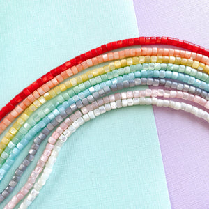 4mm Mother of Pearl Heishi Rainbow 8 Strand Bundle