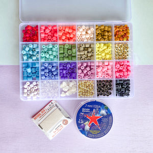 6mm Rainbow Barrel Variety Bead Box Set 600 pieces+