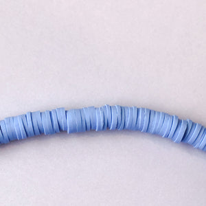 
                
                    Load image into Gallery viewer, 6mm Provincial Periwinkle Polymer Clay Heishi Strand
                
            