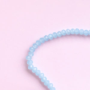 3mm Glacier Faceted Chinese Crystal Rondelle Strand