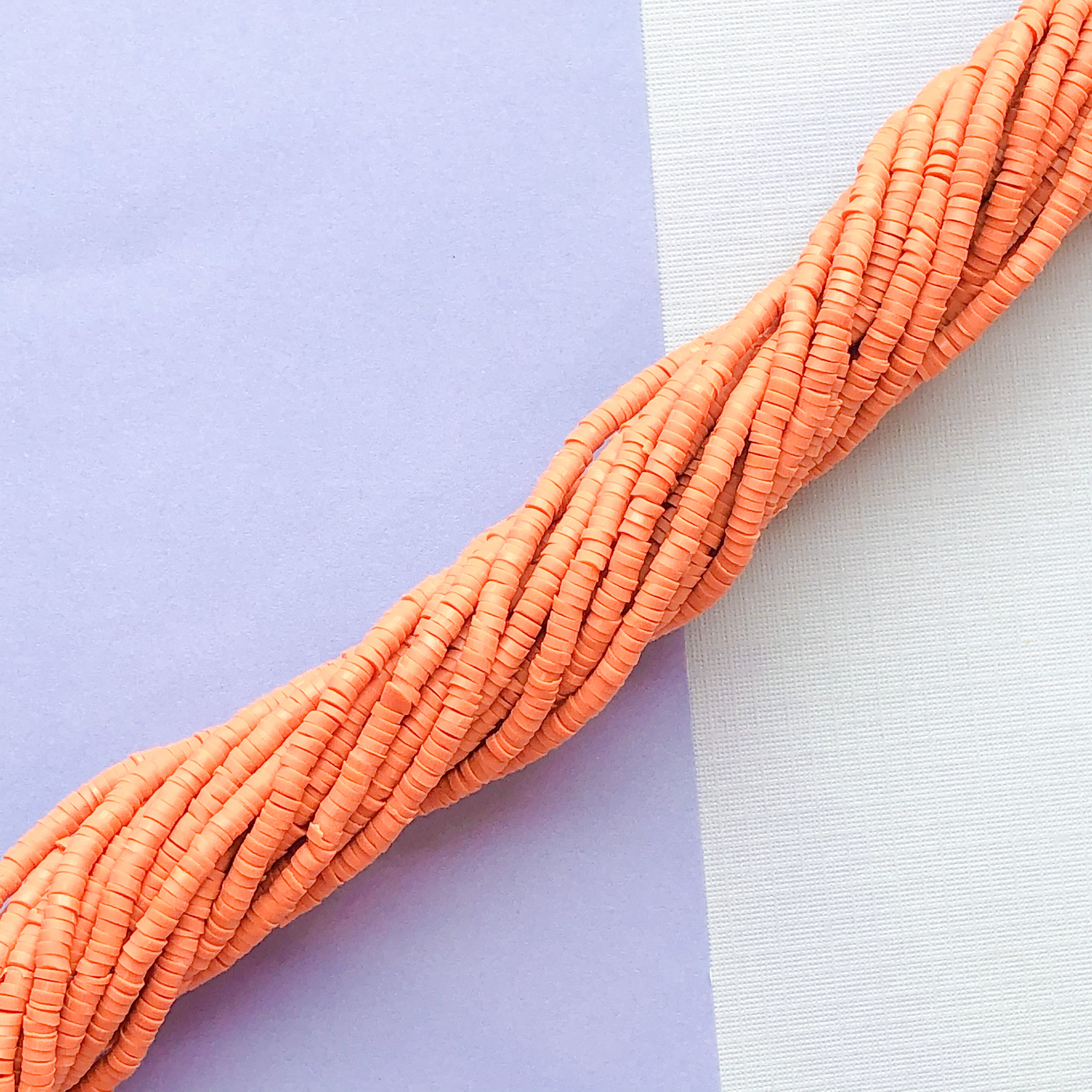 2mm Carrot Polymer Clay Heishi Strand – Beads, Inc.