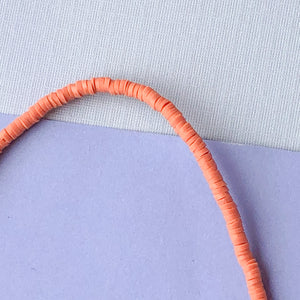2mm Carrot Polymer Clay Heishi Strand