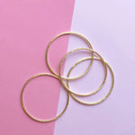 45mm Brushed Gold Circle Large - Pack of 4 - Christine White Style