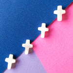 10mm Mother of Pearl Crosses - Pack of 4
