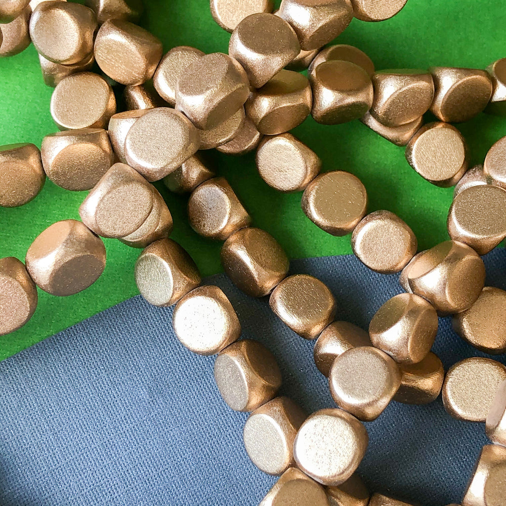8mm Gold Triangular Wood Strand - Beads, Inc.