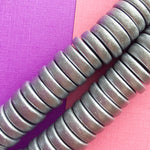 15mm Silver Wood Rondelle Strand - Beads, Inc.