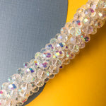 8mm Transparent AB Finish Faceted Chinese Crystal