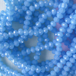 6mm Horizon Blue Faceted Chinese Crystal Rondelle Strand