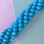 6mm Pool Blue Faceted Chinese Crystal Strand