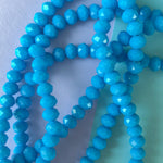 6mm Pool Blue Faceted Chinese Crystal Strand