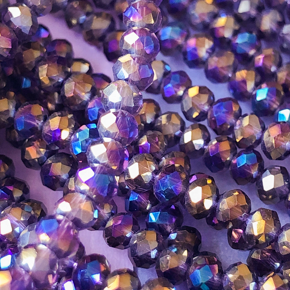 3mm Iridescent Grape Faceted Chinese Crystal