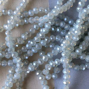 6mm Cloudy Blue Faceted Chinese Crystal Strand