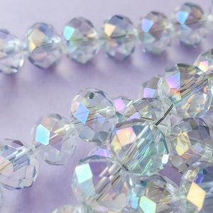 10mm Clear Holographic Chinese Crystal Strand