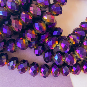 
                
                    Load image into Gallery viewer, 12mm Mystic Purple Chinese Crystal Strand
                
            