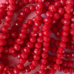 8mm Bright Red Faceted Chinese Crystal Strand - Beads, Inc.