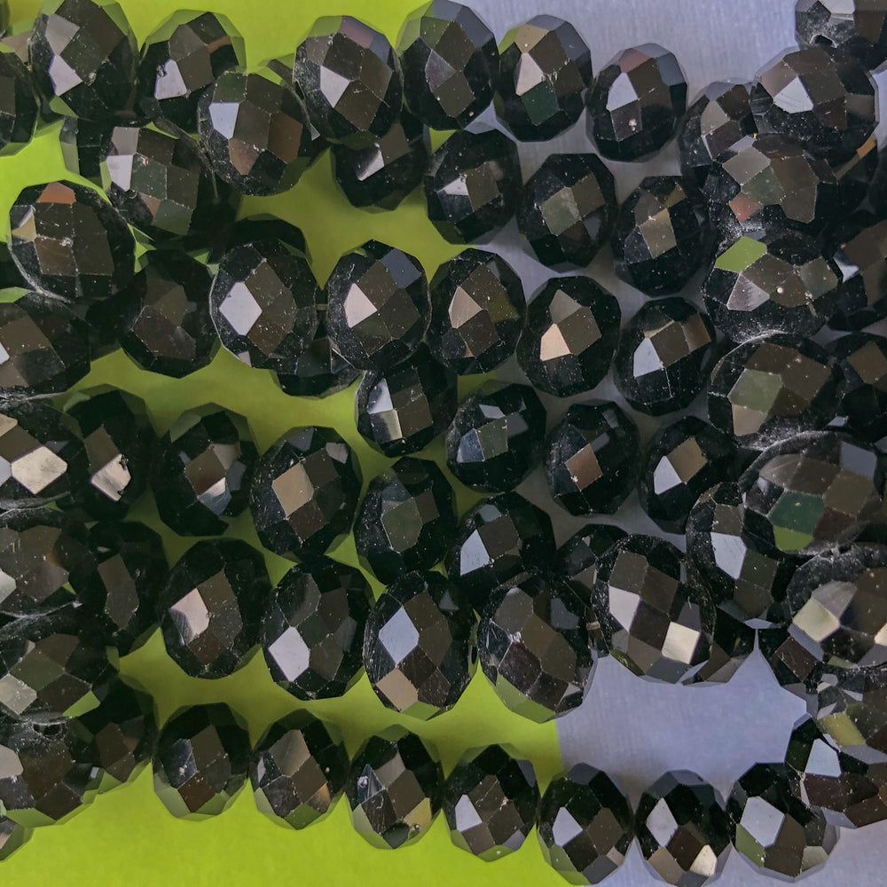 
                
                    Load image into Gallery viewer, 11.5mm Black Faceted Chinese Crystal Strand
                
            