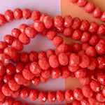 8mm Persian Red Faceted Chinese Crystal Strand