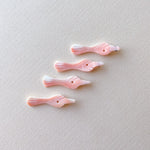30mm Pink Hand Carved Fetish Bead - 4 Pack