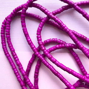 4mm Purple Magnesite Heishi Strand