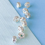 4mm Czech Crystal Silver Rondelle - 10 Pack - Beads, Inc.