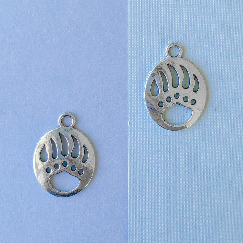 
                
                    Load image into Gallery viewer, 30mm Plated Pewter Bear Claw Pendant- 2 Pack
                
            