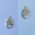 30mm Plated Pewter Bear Claw Pendant- 2 Pack
