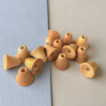 10mm Vintage Wood Bells - 15 Pack