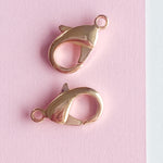 23mm Shiny Gold Lobster Claw Clasp - Pack of 2