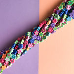 8mm Multicolor Flower Polymer Clay Strand