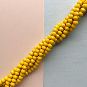 8mm Yellow Faceted Chinese Crystal Strand