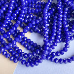 6mm Indigo Faceted Chinese Crystal Strand