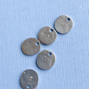 Plated Silver "Coin" - Pack of 5 - Christine White Style