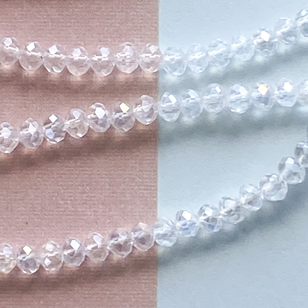 
                
                    Load image into Gallery viewer, 4mm Diamond Finish Clear Faceted Chinese Crystal Strand
                
            