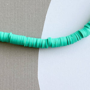 
                
                    Load image into Gallery viewer, 6mm Spearmint Polymer Clay Strand
                
            