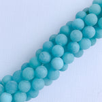 8mm Matte Calypso Dyed Jade Rounds Strand