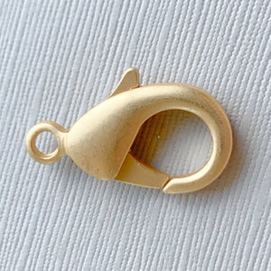 
                
                    Load image into Gallery viewer, 27mm Brushed Gold Lobster Claw Clasp - Pack of 2
                
            