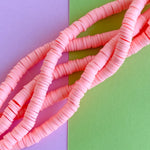 6mm Grapefruit Fizz Polymer Clay Heishi Strand