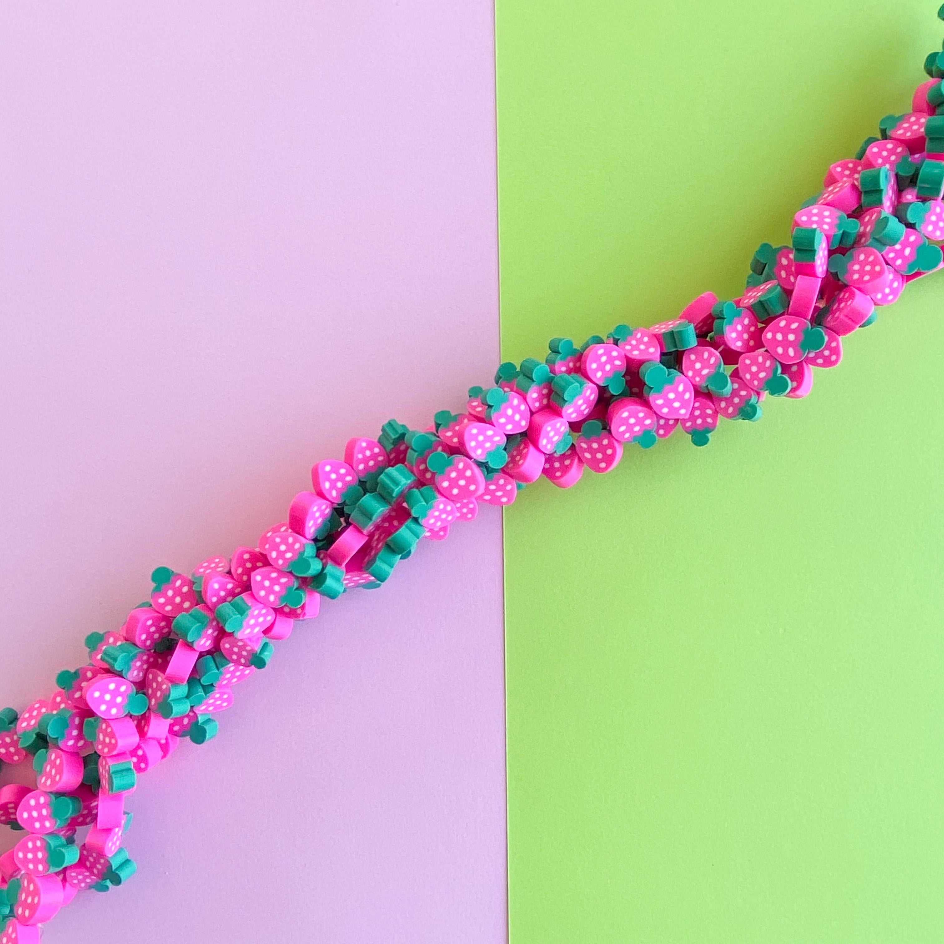 8mm Pink Strawberry Polymer Clay Strand – Beads, Inc.