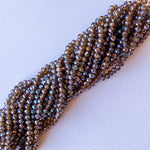 6mm Iridescent Chocolate Faceted Chinese Crystal Strand