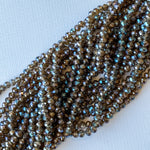 6mm Iridescent Chocolate Faceted Chinese Crystal Strand