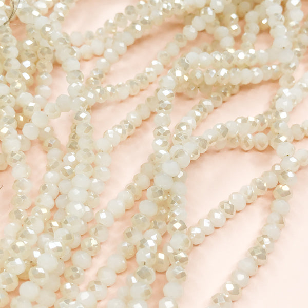 
                
                    Load image into Gallery viewer, 4mm Arctic White Two-Tone Crystal Strand - Christine White Style
                
            