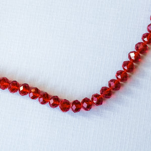 
                
                    Load image into Gallery viewer, 10mm Translucent Red Faceted Chinese Crystal Strand
                
            